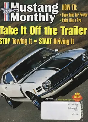 Mustang Monthly Magazine May 2001 - 1970 Boss 302 1964-1/2 Convertible 1967 Pony • $7.99