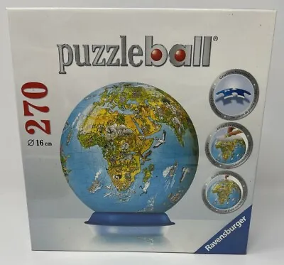 3-D World Globe Ravensburger Puzzle Ball 240 Pieces Complete With Stand SEALED • $19.99