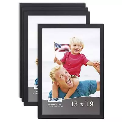 13x19 Frames (Black 4 Pack) Sturdy Wood Composite Frames (not PS Plastic) ... • $44.69