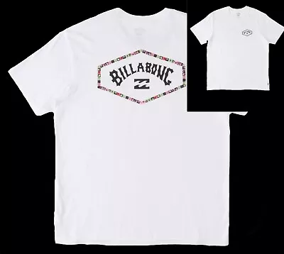 New Billabong Surf Crew Exit Arch Premium Fit White Mens S/S T Shirt RBBL-89 • $17.55