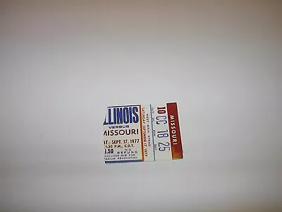 1977 Illinois Versus Missouri MO. FOOTBALL ?? Ticket Stub  • $6