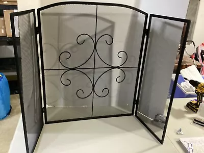 3-Panel Folding Fireplace Screen Decor For Protecting Babies & Pets From Fire • $24.99