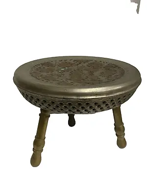 Vintage Brass Foot Warmer Stool 3 Leg • $75