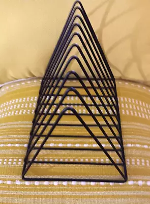 Black~Wire~ TRIANGULAR FILE FOLDER/PAPER/MAGAZINE ORGANIZER ~Desktop~Anywhere~ • $11.90