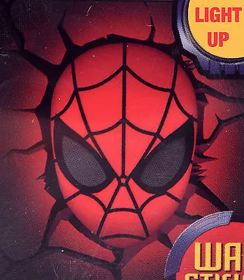 Marvel Avengers Mini Spider Man Head 3D FX Deco Wall LED Decoration Night Light • $32.86