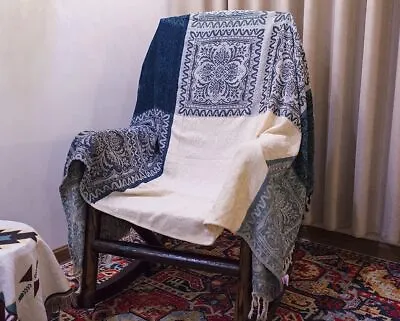AIVIA Boho Throw Blanket Colorful Chenille Jacquard Bohemian Chair Recliner Fur • $128.12