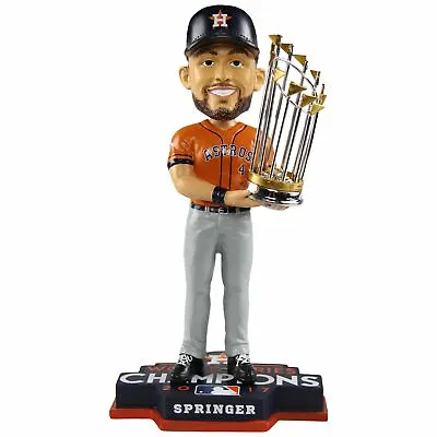 George Springer Astros 2017 World Series Champions Rare Orange Jersey Bobblehead • £385.67