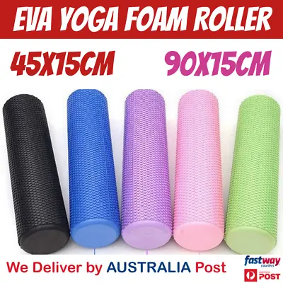 Pilates Foam Roller Long Physio Yoga Fitness GYM Exercise Training Massage 90CM • $20.95