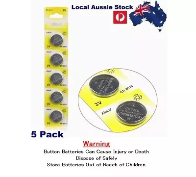 5x CR2016 Button Cell Battery 3Volt Lithium ECR DR BR LM FA SB-211 280-206 LM2 • $4.65