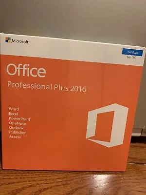 Microsoft Office Professional Plus 2016 - 32/64 Bit - Brand New Sealed Box – DVD • $147.99