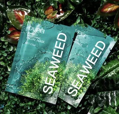 OUPEI SEAWEED Face Mask Sheet Pack Facial Mask Moisture Skin Care Set UK Seller • £4.99