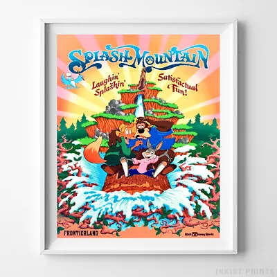 Vintage Disneyland World Poster Splash Mountain Disney Wall Art Decor UNFRAMED • $28.95