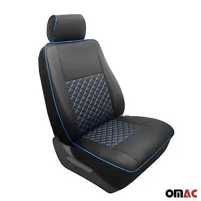 Leather Seat Cover For Mercedes Benz Vito W447 2014-2023 Diamond Black Blue 1pc • $99.99