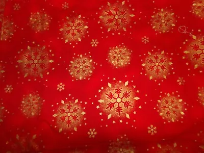 SNOWFLAKES Winter CHRISTMAS Snow Cotton QUILT Fabric U-PICK See Info 1/2 Yd BTHY • $3.95