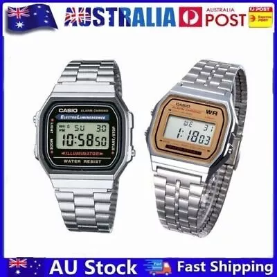 Casio Watch Vintage Retro Silver/Gold Stainless Steel Digital Unisex Watch AU • $28.19