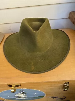 Akubra Aust Army Slouch Hat WWII Size Is Around 58. Good Condition For Age • $200