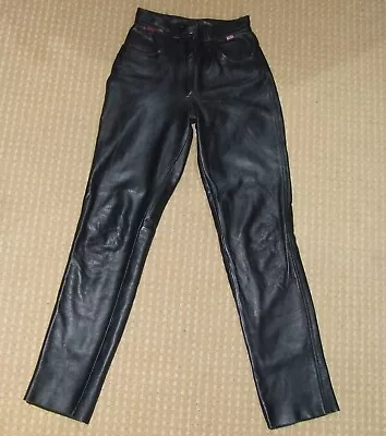 WOLF Leather Motorcycle Jeans Ladies 10 Made In The UK • £39.99