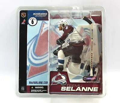 McFarlane TEEMU SELANNE Black Shorts Colorado Avalanche NHL Figure Series 6 2003 • $35