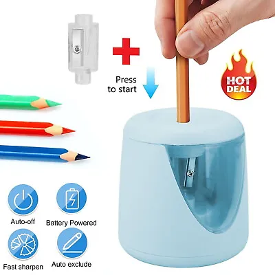 Automatic Electric Pencil Sharpener Battery Operated For Home School Classroom • $10.48