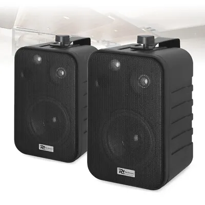 Black 4  PA Speakers Background Music Cafe Restaurant Shop 100V • £46