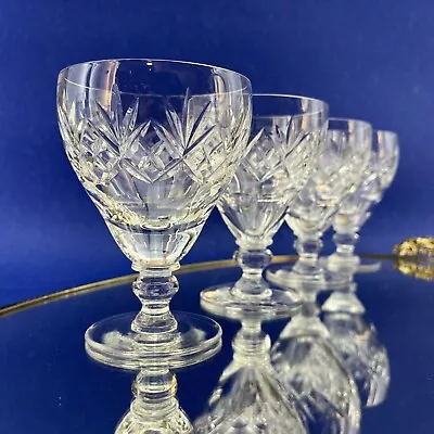 $14.50 • Buy ONE Royal Doulton Georgian 4.5” Cut Crystal Wine Glasses Sherry Goblets UK