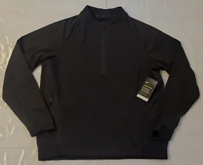 Nike Mens Therma Sphere Dri-fit Repel Half Zip Jacket Black 860517-010 Size L • $91