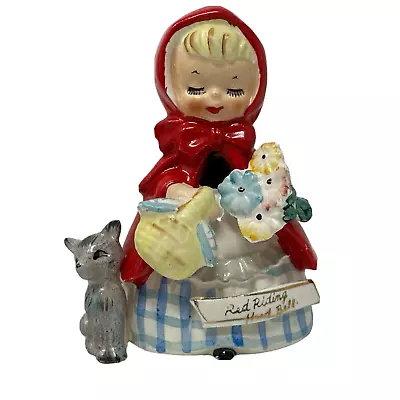 Vintage Artmark LITTLE RED RIDING HOOD Bell Figurine Nursery Rhyme Story Japan • $58.99