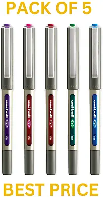 5 X Uni Ball Eye FINE UB-157 Rollerball Pen Multi Colour Best Price On Ebay • £6.99
