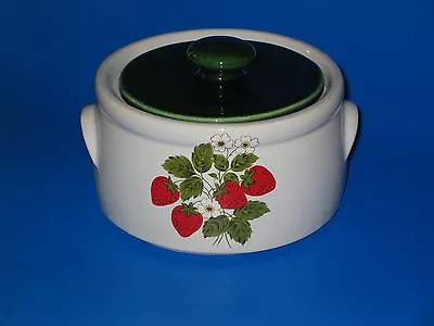 McCoy LLC Strawberry Country #1421  2 Qt. Casserole 1980 • $24.75