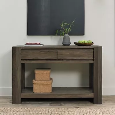 Bentley Designs Logan Fumed Oak Console Table • £417