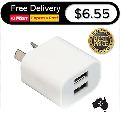 $6.55 • Buy Universal Dual Port USB Power Charging Adaptor Wall Plug Charger IPhone Samsung