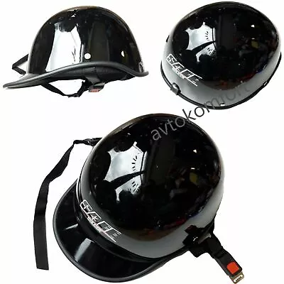 $14.39 • Buy Low Profile Helmet Black Motorbike Motorcycle Custom Open Face Biker Cruiser