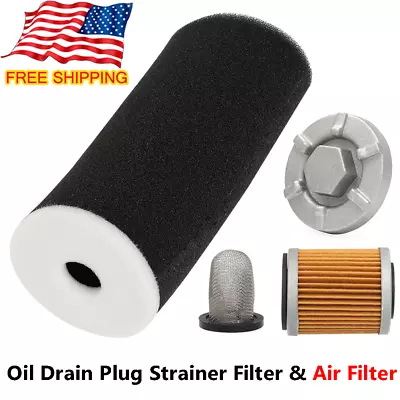 Oil Drain Plug Strainer Filter & Air Filter For Yamaha Raptor Warrior Wolverine • $15.99