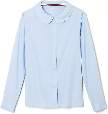 $10.99 • Buy Juniors Lt. Blue Peter Pan Blouse SE9384P Long Sleeve French Toast Sizes 42-46