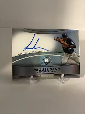 MIGUEL SANO - 2010 Bowman Platinum Autographed Refractor Card #BPA-MS - Twins • $4.99