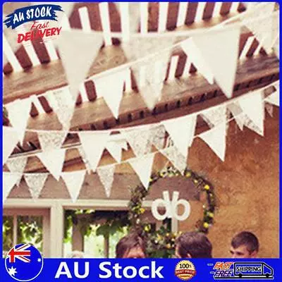 AU 10 Flags Lace Vintage Party Wedding Pennant Bunting Banner Decor • $9.91