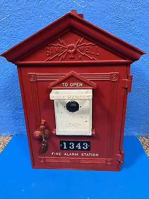 Vintage Gamewell Fire Alarm Box With Key   Excellent • $225