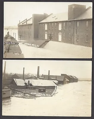 Miamisburg Oh ~ 1913 Flood Scene Overview Various  Factories 2 Real Photo Pcs • $24.99