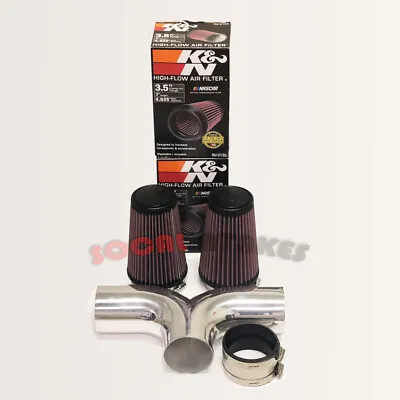 K&N Filter With Dual Head Air Intake Kit For 1997-2000 Chevy Corvette C5 5.7L V8 • $224