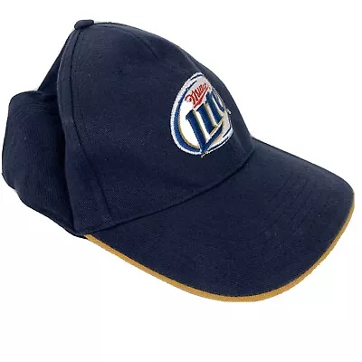 Miller Lite Beer Baseball Hat Cap Dark Blue Adjustable Hook Look Cotton ACME  • $13.99