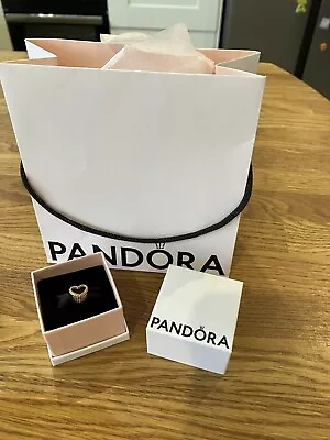 Pandora Beaded Open Heart Charm Rose Gold BNIB Rrp £30 • £22.99