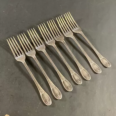 7x VINTAGE JAMES DIXON & SONS SILVER PLATE EPNS CUTLERY ENTREE FORKS ENGLAND • $50