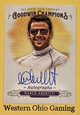 2018 Upper Deck Goodwin Champions Marco Andretti #A-MA Autograph Card • $12.69