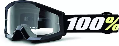 Strata Mini Motocross & Mountain Biking Goggles (BLACK - Clear Lens) MX And Moun • $26.15