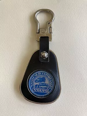 VOLVO Cars Black Leather Export Sales Keychain Keyring Netherlands 90's Vintage • $70