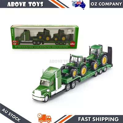 £33.07 • Buy Siku 1:87 Scale Low Loader With John Deeres Tractors Green Yellow Model Toy