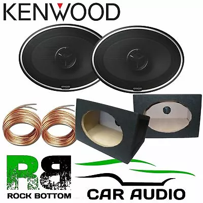 Kenwood KFC-X694 2-Way 6x9  600 Watts Car Speakers & 6x9 Black Pod Box (Pair) • £124.90