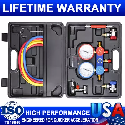 $59.99 • Buy HVAC A/C AC Refrigeration Manifold Gauge Set Air Conditioner Kit Pressure Guage