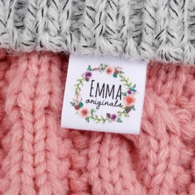 $25.74 • Buy 50pcs Personalized Sewing Label Custom Clothing Labels Cotton Fabric Name Tags