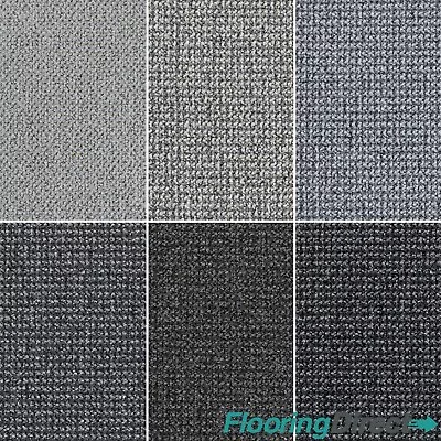 50 Shades Of Grey Berber Loop Pile Carpet Hardwearing Stain Resistant 4m Wide • £34.95